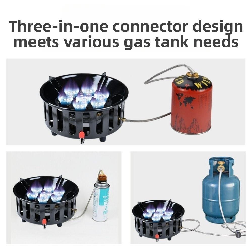 Electronic Ignition High-Power Burner 7-Core Portable Stove Camping Stove Tourist Use