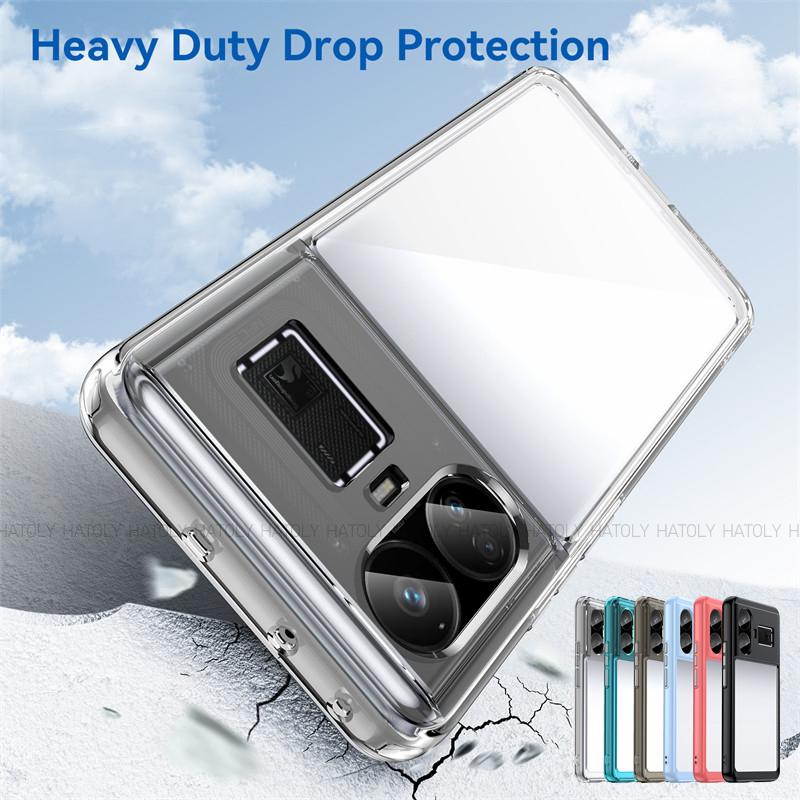 HATOLY для Realme GT5 чехол Realme GT GT5 чехол роскошный прозрачный чехол для ПК противоударный силиконовый защитный чехол для телефона Realme GT5