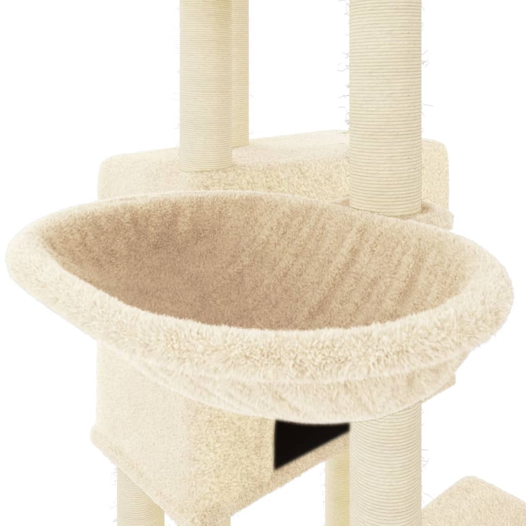 Scratching Post with Sisal Scratching Posts Cream 122 cm