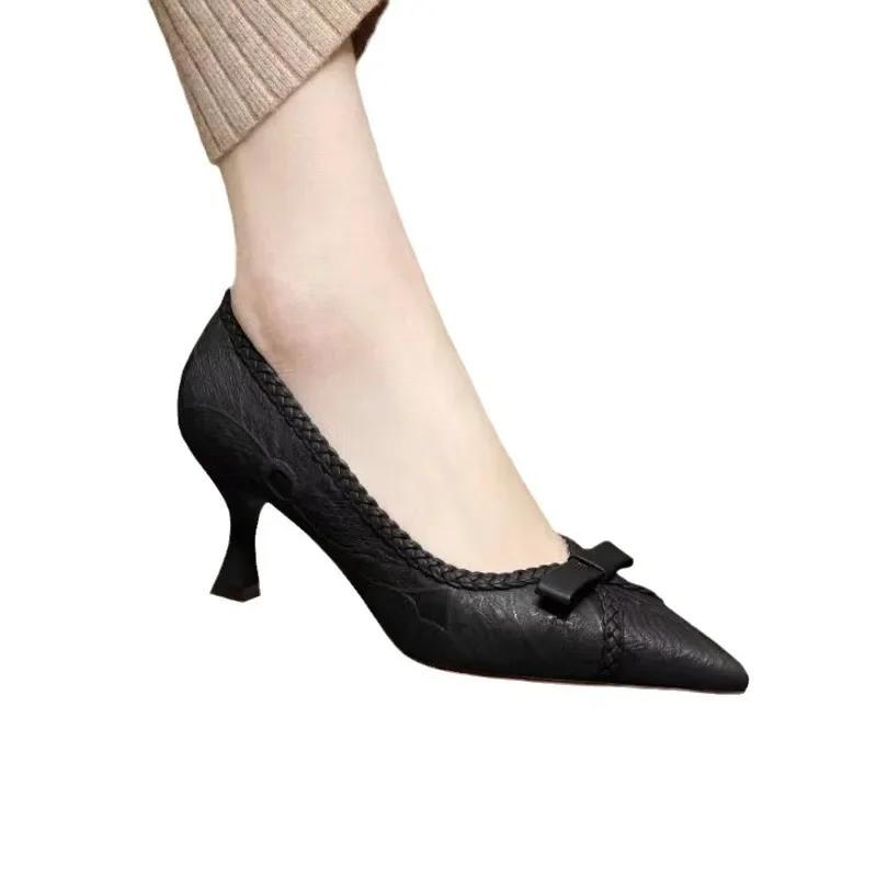 2024 Gold  Heels Branded Pumps Fine Heeled Shoes Slip On Shallow Mouth Basketball Platform Sandals Ladies Pointed Wedge 2024 Lace-Up