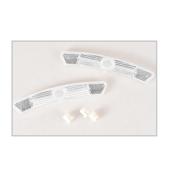 1 комплект велосипедных спицевых отражателей, двойные светоотражающие, высокая яркость, защелкивающееся крепление, 170 градусов