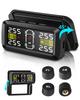 Jelkuz TPMS Tire Pressure Sensor with Mode Detachable Large Tire Pressure Instant Pressure and Temperature IP67 Waterproof and Solar Dual Easy