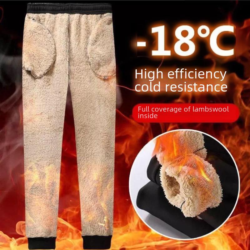 Мужские брюки из плюша на молнии осень/зима — плотные, свободные, прямые, большого размера, доступны в трех цветах