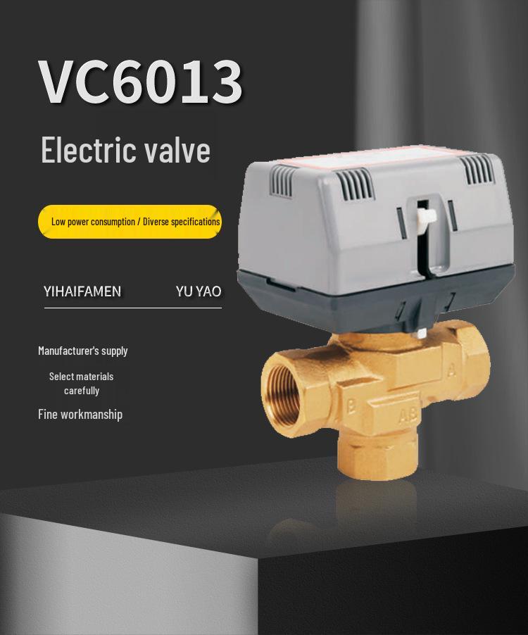 Electric Brass Two-Way Ball Valve with Two-Wire Control, Normally Closed/Open, for Water Pipeline