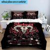 3PCS Skull Rock musi 3pcs Bedding,Including 3PCS Duvet Cover And 2pcs Pillowcases Perfect for Christmas,Ideal for Bedroom, Dormitory