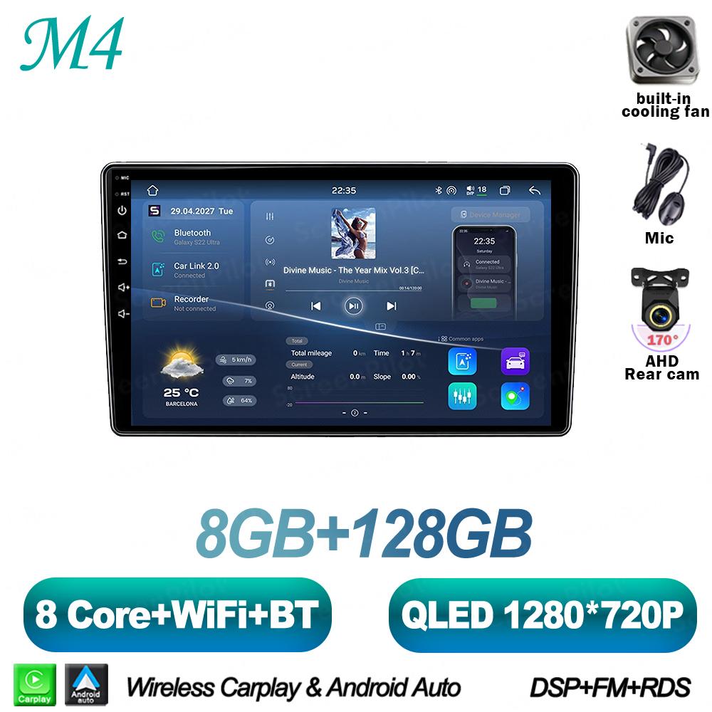 Android 16 For Kia Sportage 2 2004 - 2010 Car Radio Stereo Head Unit Multimedia Video Player GPS Navigation 2K QLED 9 Inch RDS