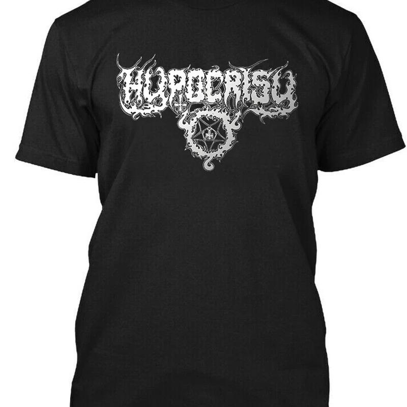 Hypocrisy Osculum Obscenum Ornate Logo Pentagon Graphic T-Shirt