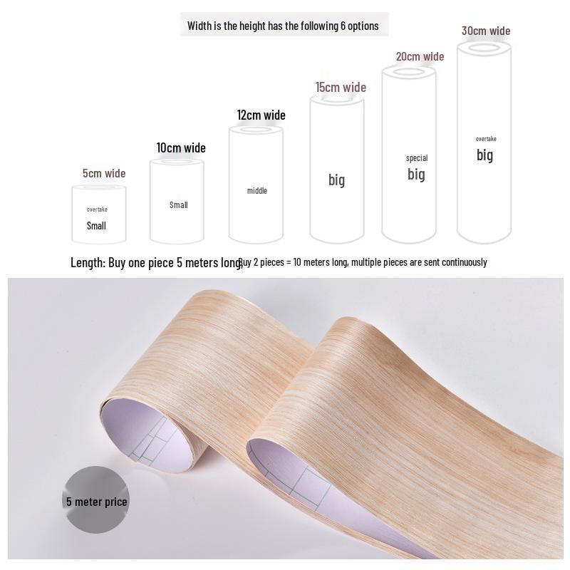 Водонепроницаемая самоклеящаяся наклейка с текстурой дерева для плинтуса и кромочная лента для отделки кромок мебели и декора плинтуса