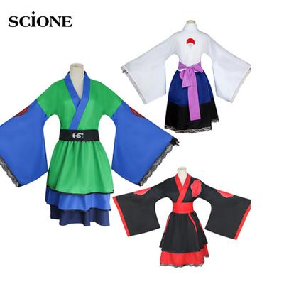 SCIONE Аниме мультфильм кимоно Лолита платье мультфильм Акацуки Косплэй костюм женские платья в японском стиле