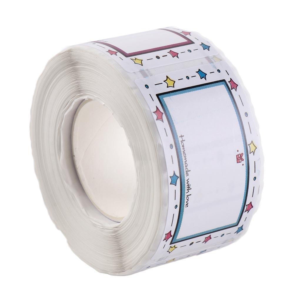 250Pcs/Roll Blank Kitchen Name Label Sticker Color Border Date Stickers Adhesive Label Refrigerator