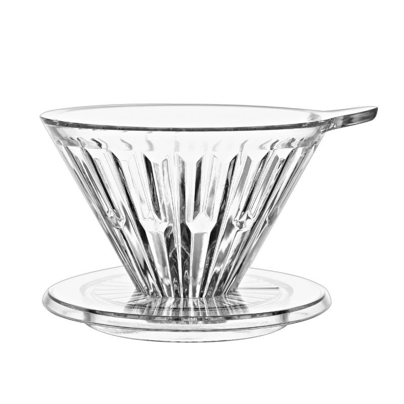JUSTINLAU Coffee Dripper High Borosilicate Glass Hand-poured Coffee Filter Cup Coffee Pot Filter Cup with Base Barista Tools