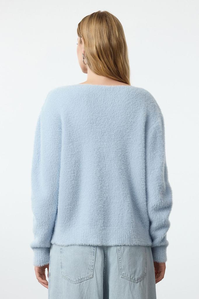 Женский модный стильный кардиган с розовым трикотажным кардиганом с перьями розы