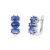 Simple Clasp Earrings 925 Sterling Silver Natural Kyanite Blue Gems 6pcs Kyanite Fine Jewelry for Women Mom Nice Birthday Gift