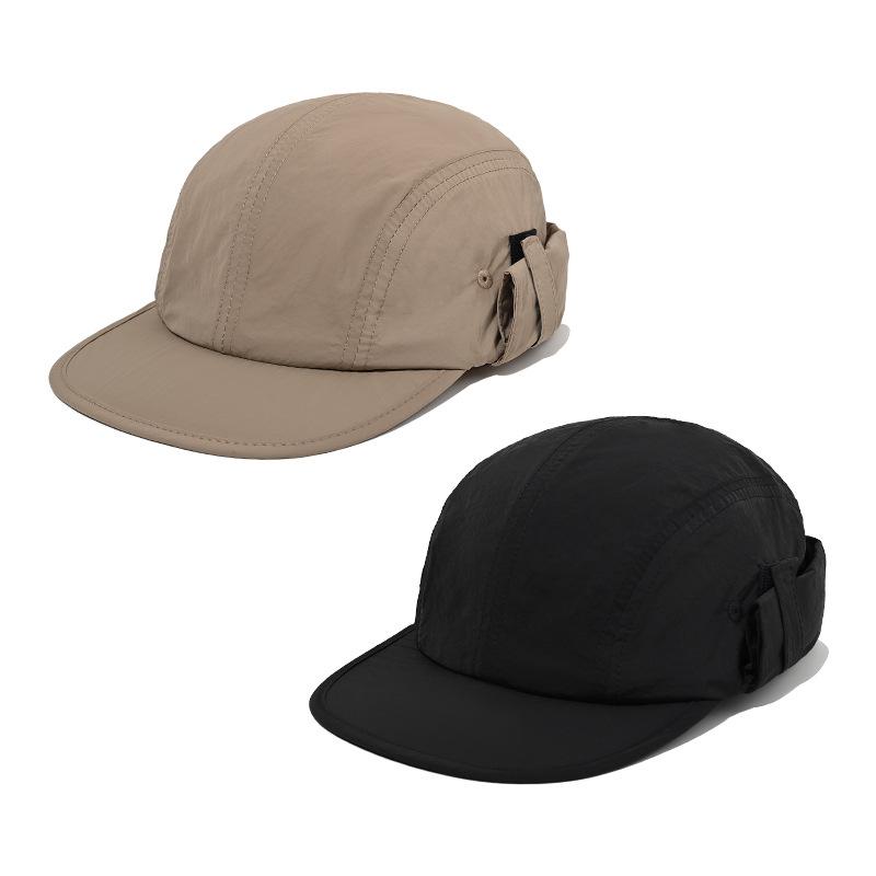 Outdoor baseball cap, five-panel design, unisex, suitable for camping, provides sun protection, foldable, quick-drying, and waterproof