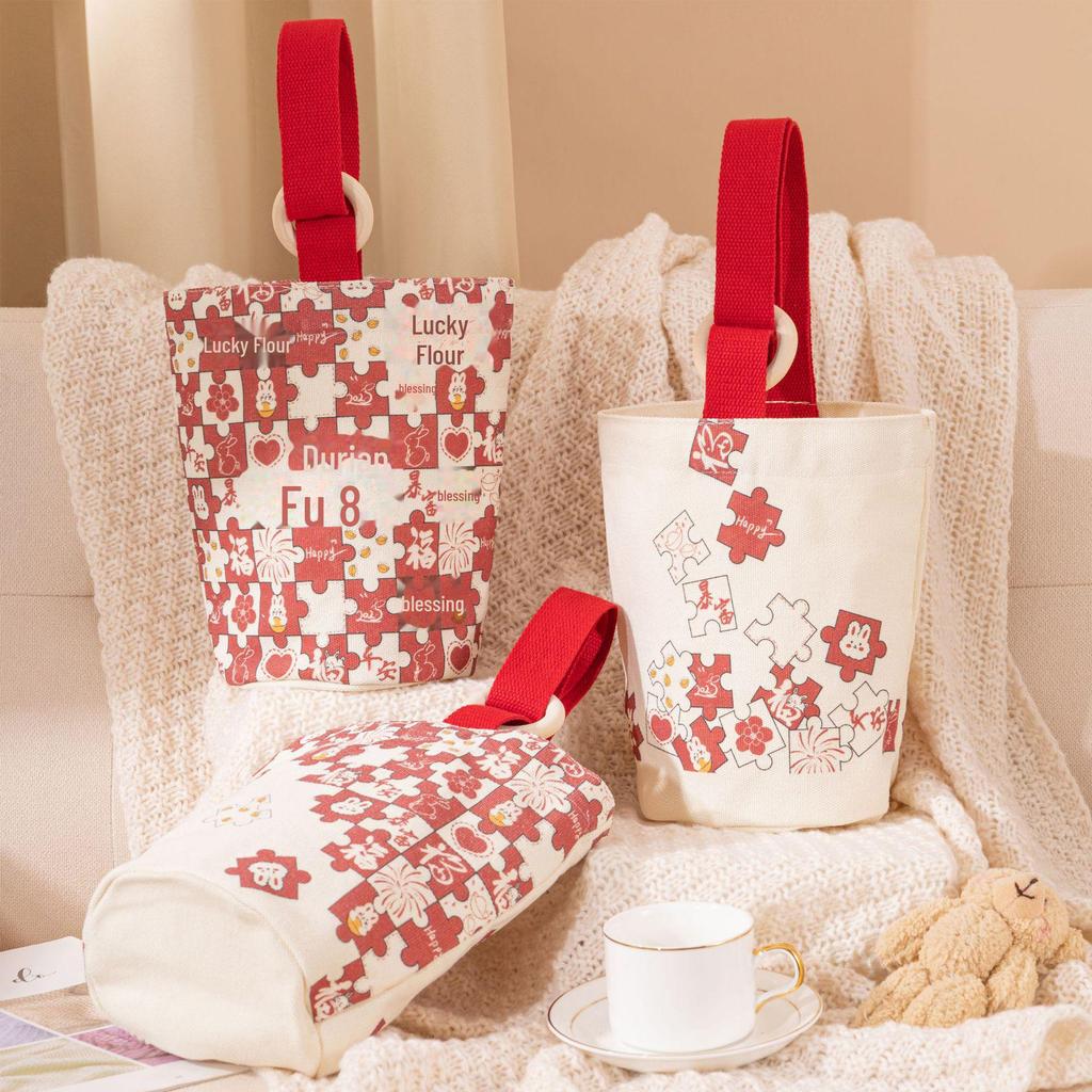 Симпатичная мини-сумочка-ведро из холста — оригинальный дизайн 2025 года, идеальный подарок на день рождения для мам