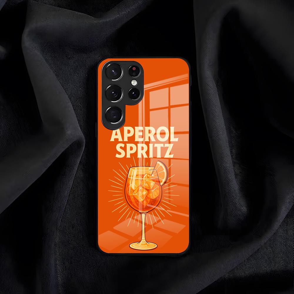 Чехол для телефона A-Aperol S-Spritz для Samsung S26 S25 Edge S24 S23 S22 S21 S20 Ultra Plus FE Стеклянная крышка