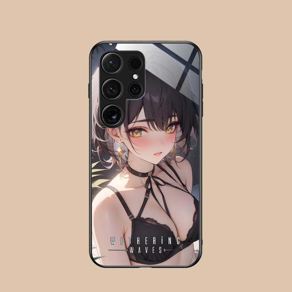 Чехол для мобильного телефона Wuthering Waves Rover Glass для Samsung Galaxy S26 S25 S24 S23 S22 S21 S20 Note20 Plus FE Ultra Цветная крышка