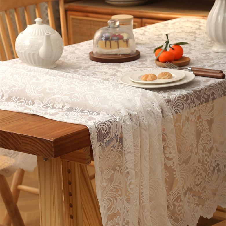 Элегантная винтажная цветочная кружевная скатерть, идеально подходящая для свадеб и декора фермерского дома, сервировка свадебного стола|Элегантная сервировка стола|Кружевная скатерть