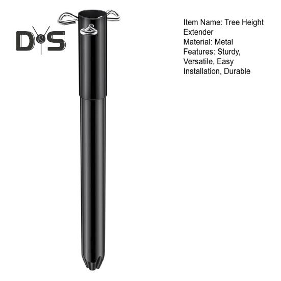 Удлинитель высоты искусственной рождественской елки, металлическое основание для елки, удлинительный столб с 3 крепежными винтами, праздничный удлинитель для елки, подходит для столбов высотой 0,5–1,25 дюйма