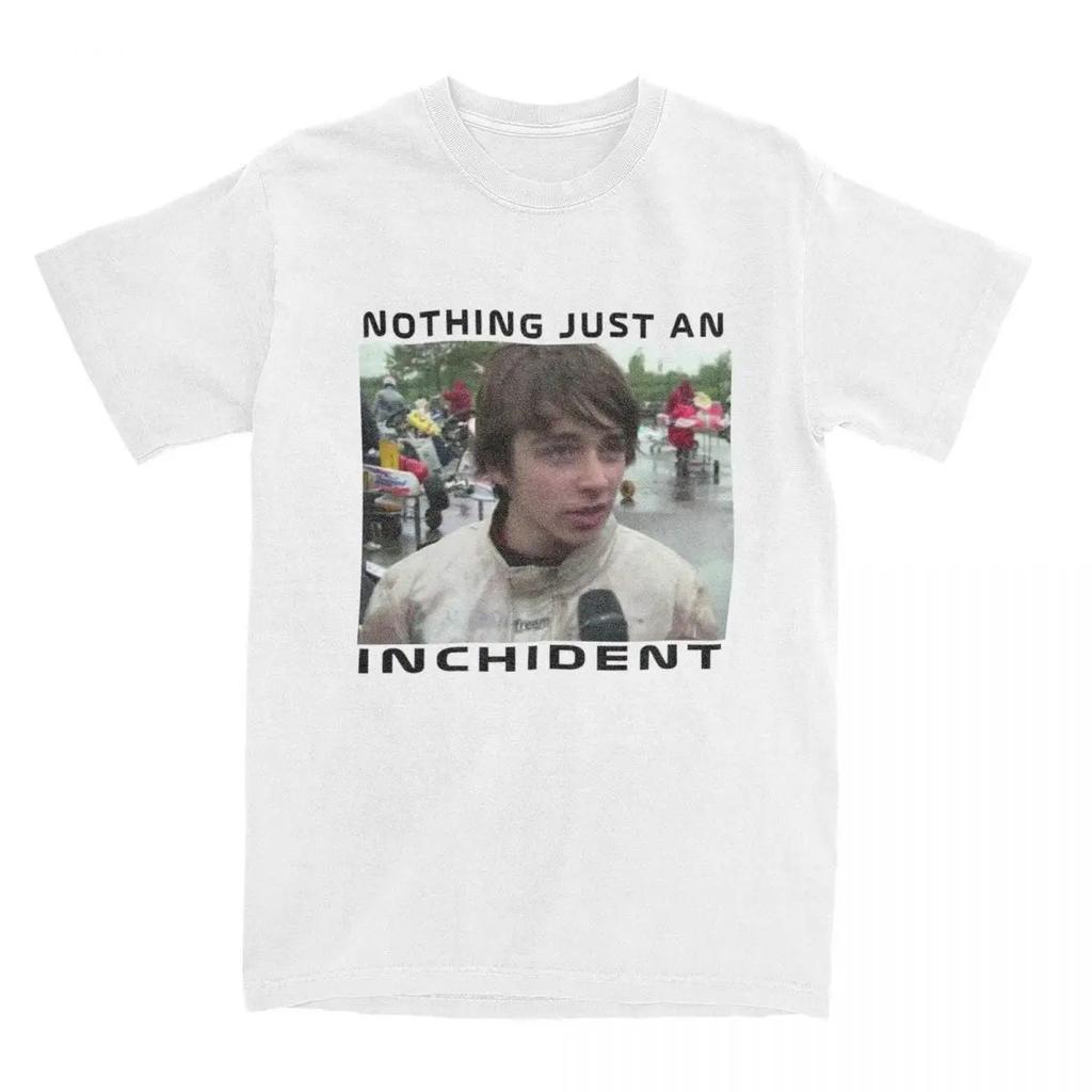 Потрясающие футболки Just An Inchident Charles Leclerc для мужчин и женщин, чистые футболки, одежда с принтом