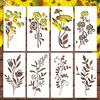 Garden Fence Large Flower Stencils-DIY Decoration,Giant Reusable Floral Stencil For Painting On Wood Walls Fence Pattern