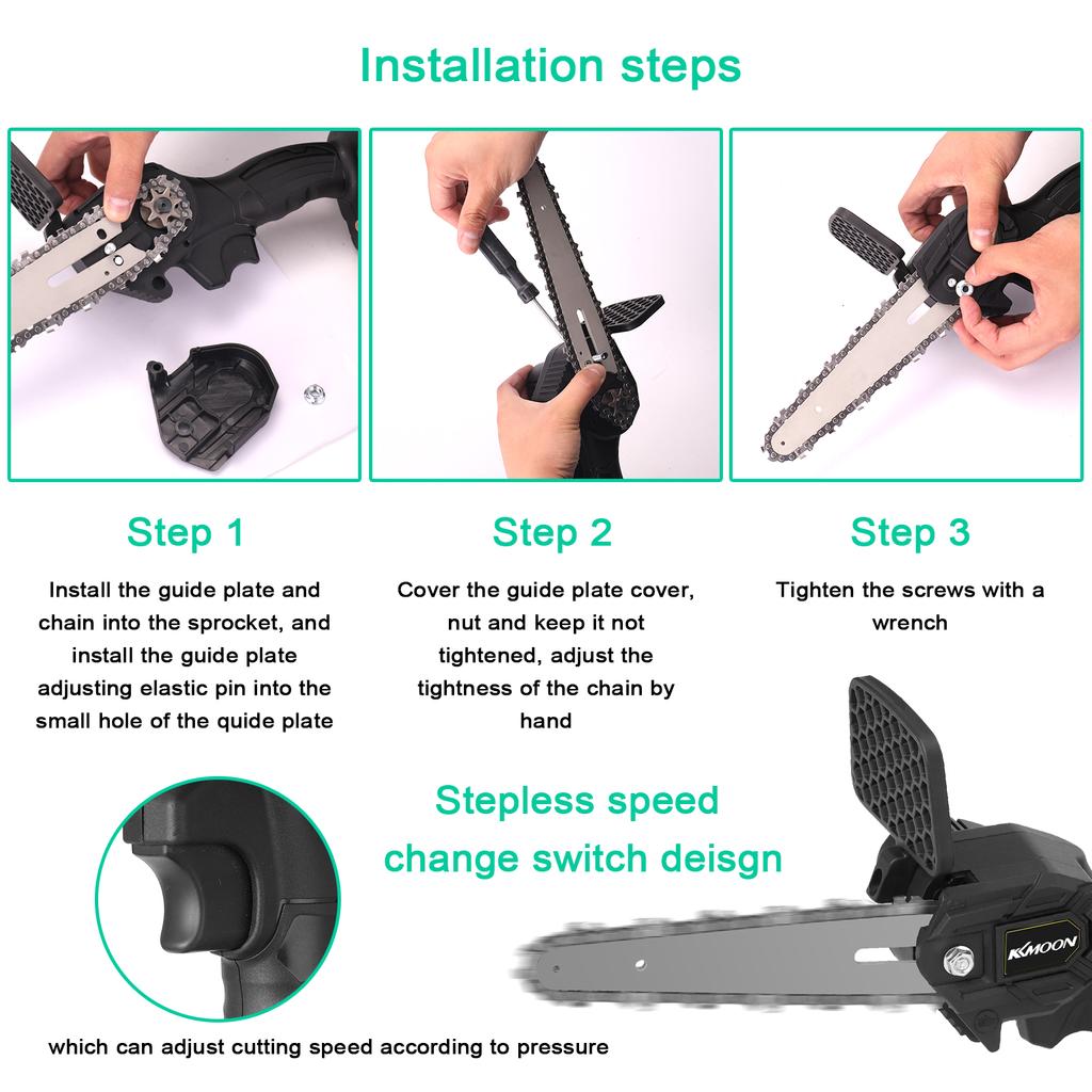 KKmoon 6 дюймов 21 В портативные мини-электрические обрезные пилы с плавной регулировкой скорости, перезаряжаемые
