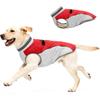 Dog Coat for Medium Dogs, Adjustable Dog Jackets for Cold Weather, Reflective Winter Coat with Built-in Harness, Snowsuit Fits Dogs 14-25 lbs and Up,