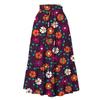Женская модная юбка свободного покроя с цветочным принтом и эластичным поясом без карманов
