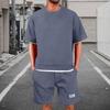 Мужской летний спортивный костюм Футболка и шорты Повседневный костюм из двух предметов с коротким рукавом
