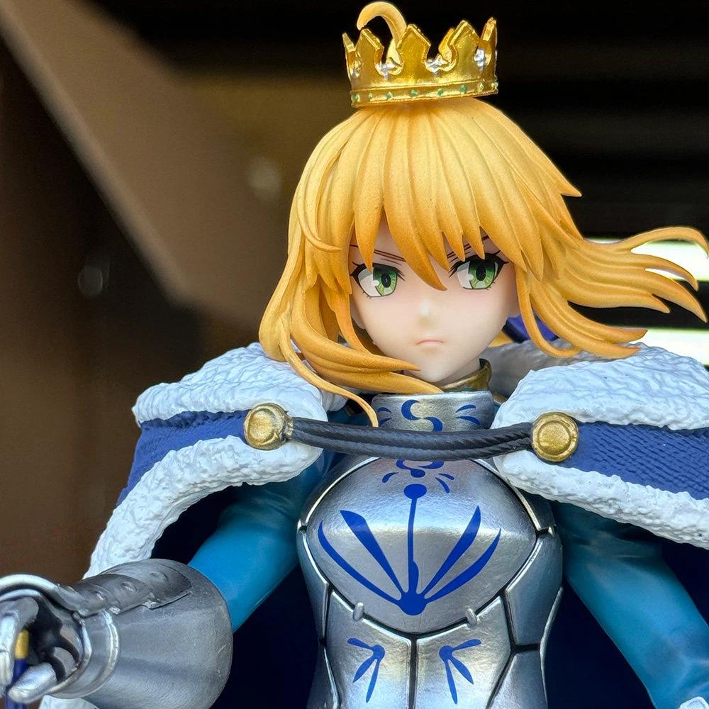 Фигурка Артории Пендрагон Saber Artoria Fate Grand Order Коллекционная Модель Плащ Доспехи Корона Для FGO Фанатов Настольное Украшение