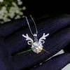 Sunflower Lab Moissanite Diamond Pendant Real 925 Sterling Silver Charm Party Wedding Pendants Necklace for Women Bridal Jewelry