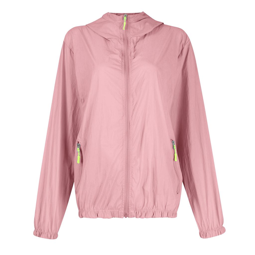 Женская однотонная солнцезащитная, водонепроницаемая и ветрозащитная куртка с капюшоном, тонкая куртка для пеших прогулок на открытом воздухе