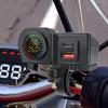 Waterproof Motorcycle Fast Charger Plug Kit 48W QC3.0 USB With Type-C Adapter Digital Display Voltmeter Thermometer