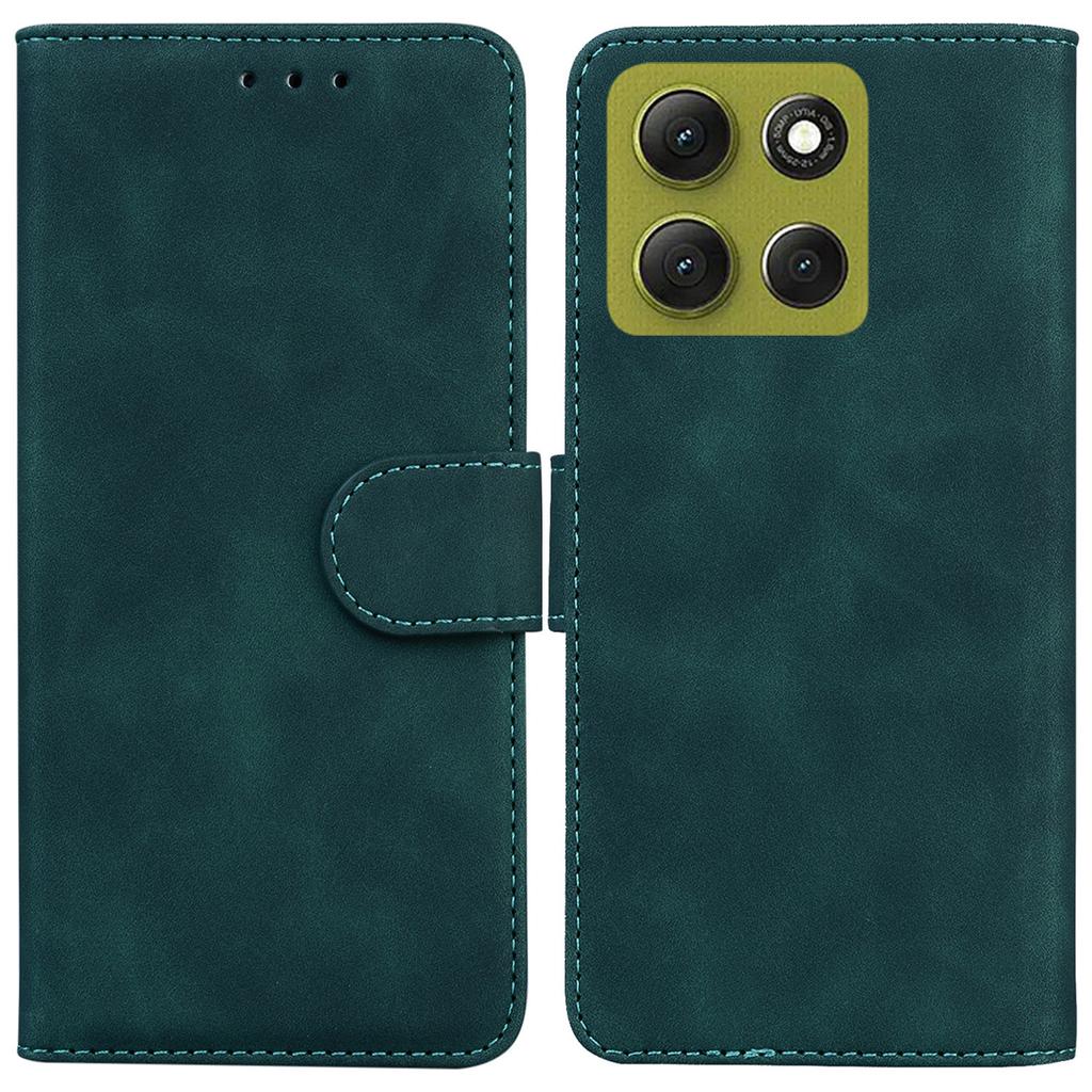 Чехол для Motorola Moto G86 5G Однотонный кожаный кошелек Чехол для телефона