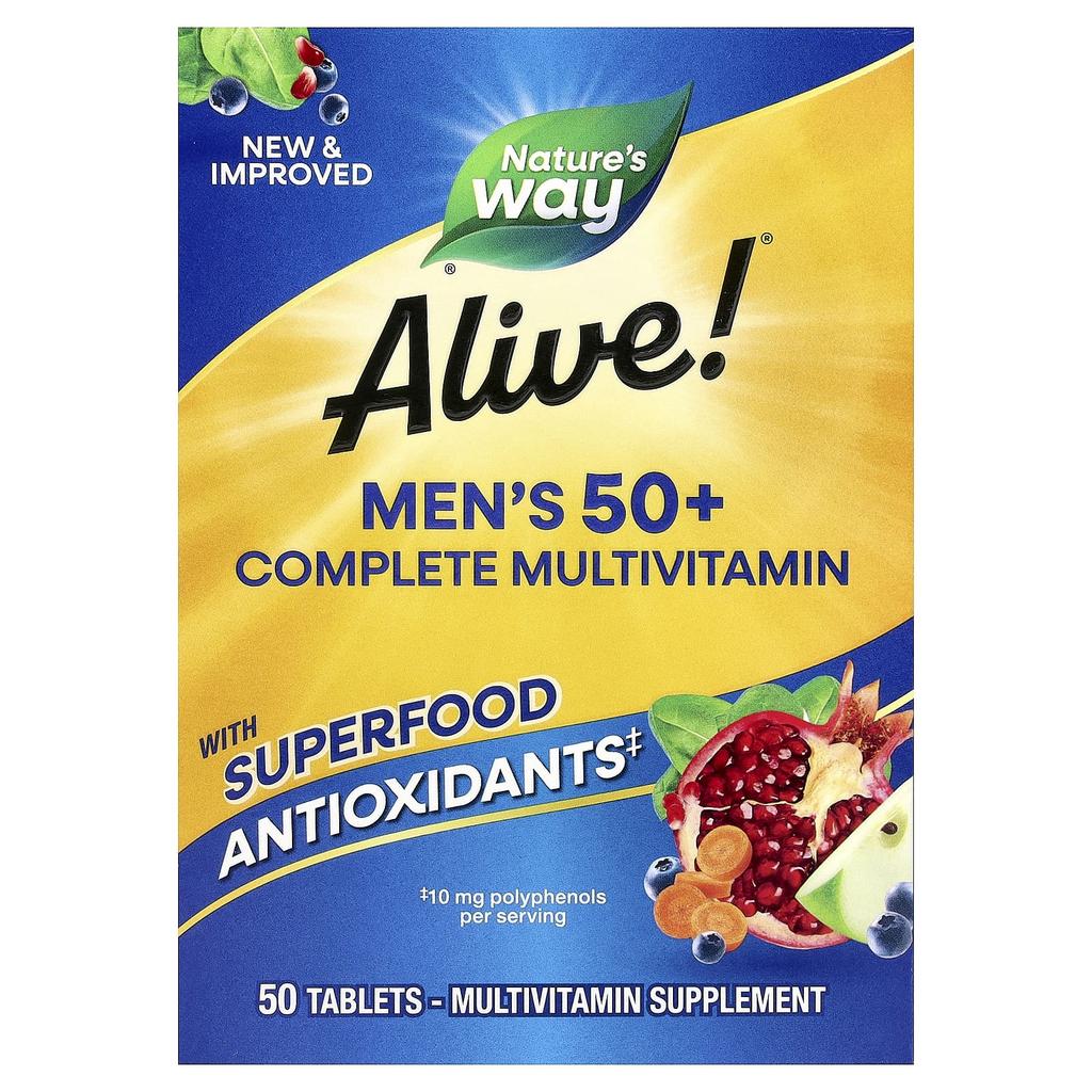 Nature'S Way, Alive!® Complete Multivitamin for Men 50+, 50 Tablets