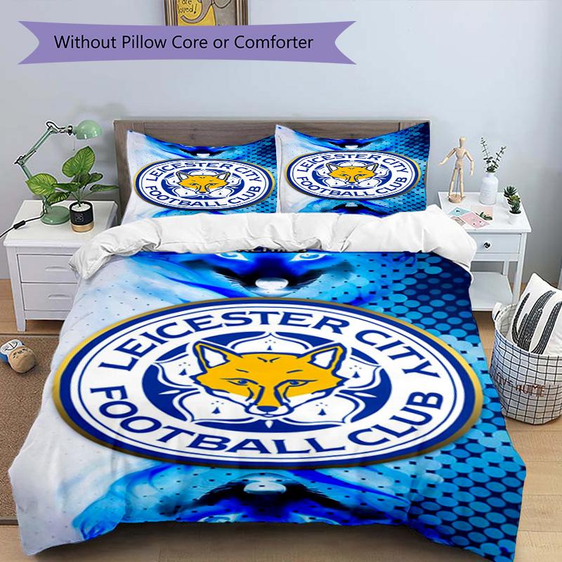 City Football Club Printed Pattern Duvet Cover Set – includes 1 duvet cover and 2 matching pillowcases Bedroom decor Christmas gifts