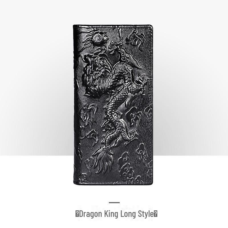 Мужской ретро-кошелек из натуральной кожи с тисненым вручную узором под крокодила, длинный, большой вместимости, с отделениями для нескольких карт.