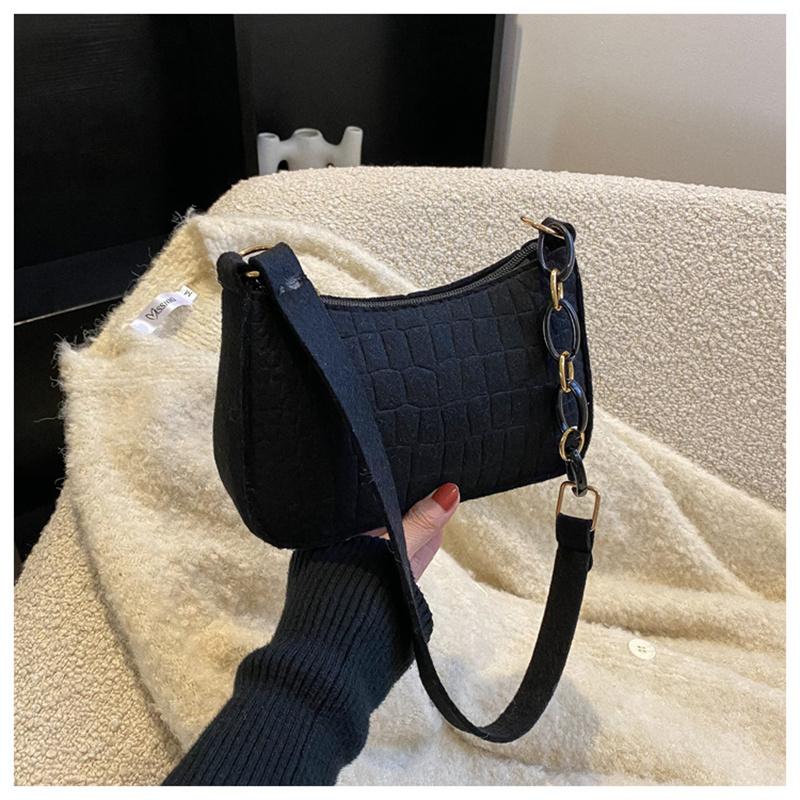 Retro Temperament Small Square Bag Fall Shoulder Bag for Women Handheld Bags Fashion Casual Underarm Bag Handbag Ladies