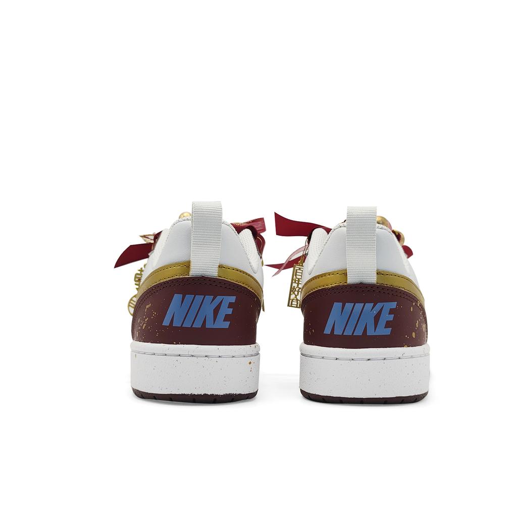 Nike Court Borough Cushioning, Wear Resistant Low top Skateboard Shoes Unisex Red DV5456-006(Team1463-)
