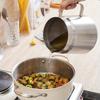 Масляный фильтр-горшок из нержавеющей стали с крышкой, утолщенный кухонный сепаратор для жарочного масла, бутылка для хранения жира, без капель