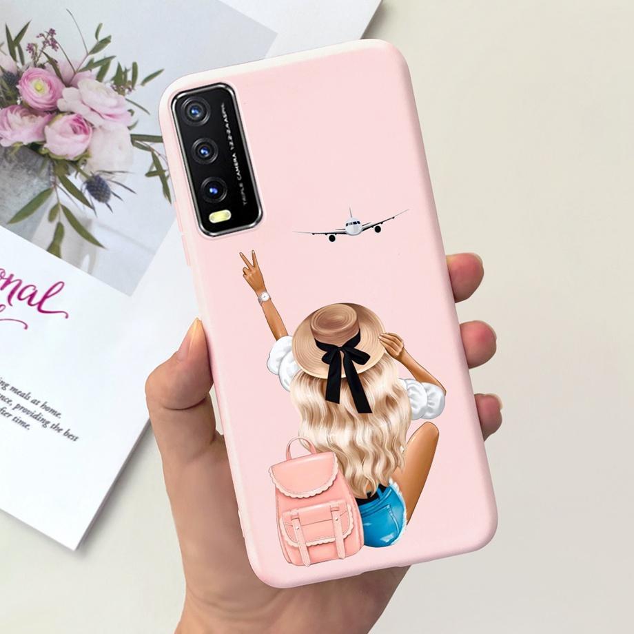 Чехол для Vivo V2027 V2027 Vivo Y11s Y12s Y20i Y20 Чехол для телефона Мягкий Матовый Жидкий Силикон Ударопрочный Бампер Стильный Модный