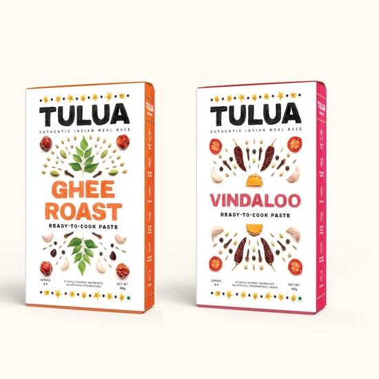 Tulua Ghee Roast + Vindaloo Ready To Cook Paste | Cooking Paste | 1 Pack Serves 4-6 | No Preservatives | 2x160gms