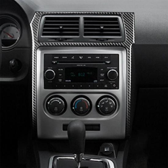For Dodge Challenger Carbon Fiber Dashboard Radio Panel Cover Trim 2008-2014