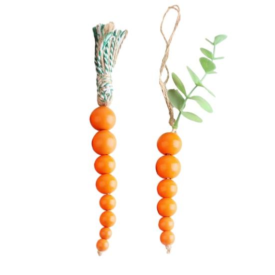 Пасхальные деревянные бусины-морковки, деревянная подвеска, весеннее украшение для дома, вечеринки на день рождения, новоселье