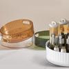 Transparent 360° Rotating Storage Tray Round Fruit Plate Desktop Small Items Jewelry Display Plate Turntable Organizer