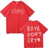 Rels B Flakk Футболка с принтом Smile Boys Dont Cry Модная повседневная оверсайз футболка с коротким рукавом Унисекс Уличная одежда