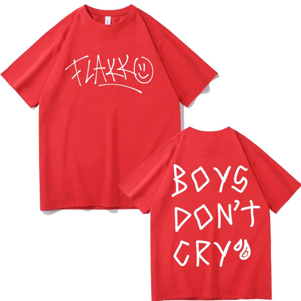 Rels B Flakk Футболка с принтом Smile Boys Dont Cry Модная повседневная оверсайз футболка с коротким рукавом Унисекс Уличная одежда