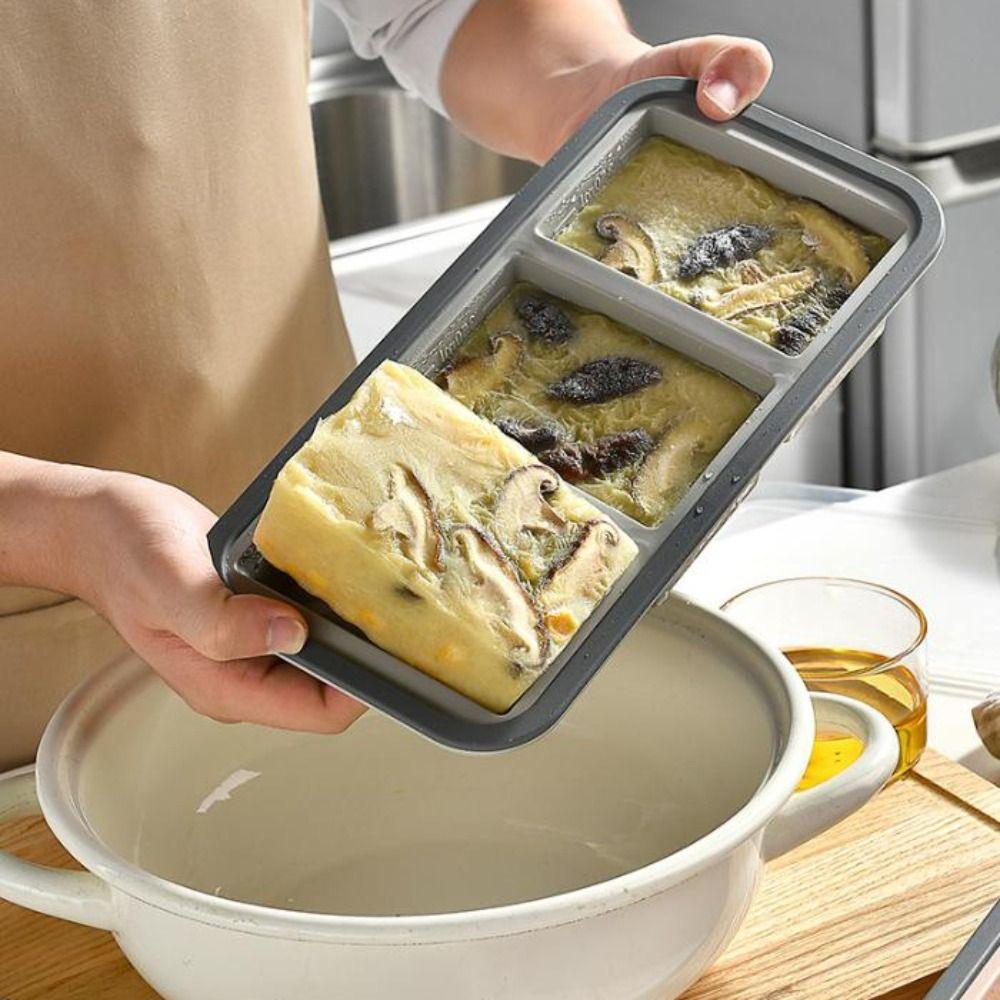 Силиконовый поднос для заморозки с 2/3 ячейками, форма для заморозки и сохранения для хранения бульона, остатков, риса, соуса