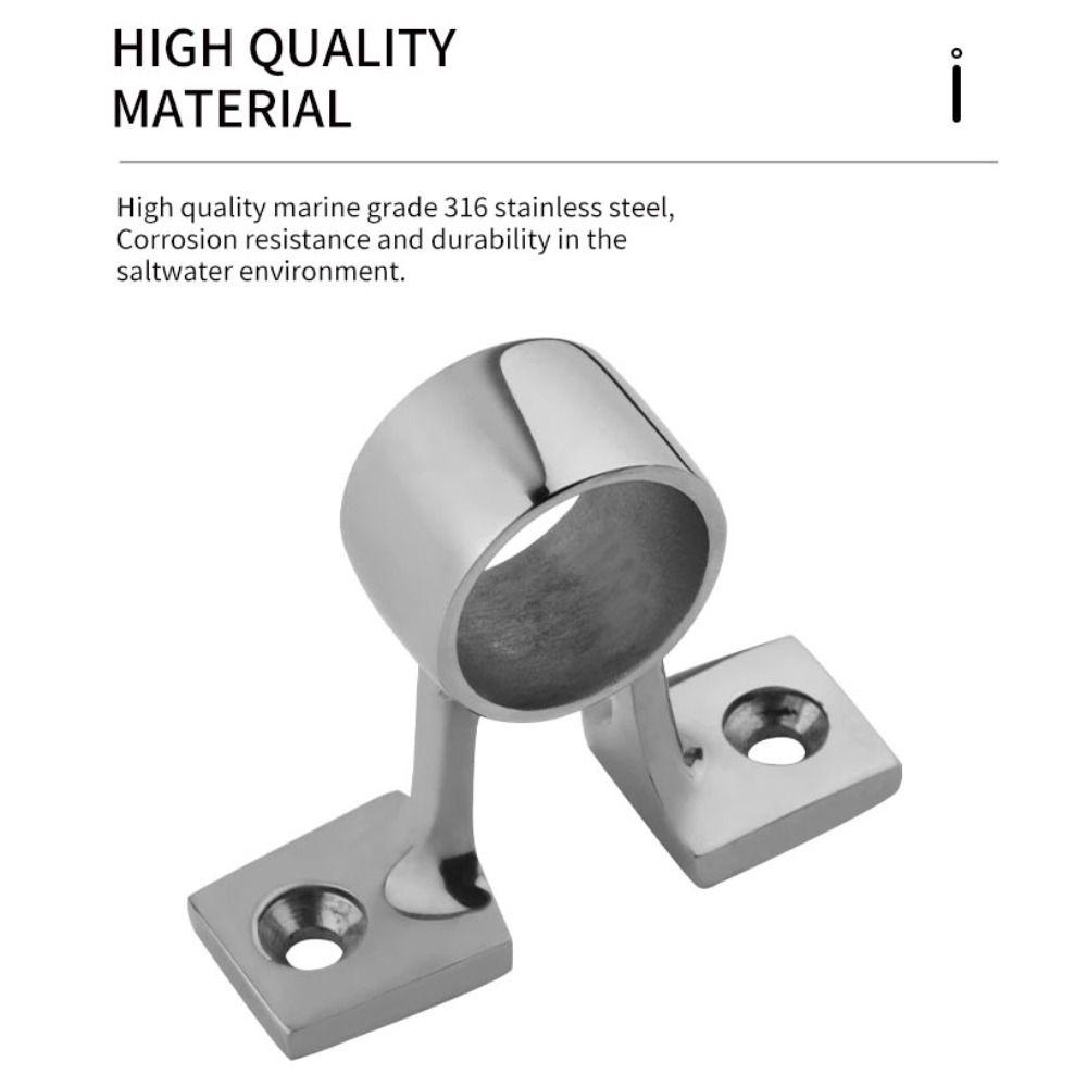 Stainless Steel Marine Handrail Bracket 90° Railing Part Secure Boat Hand Rail Fitting  Ship