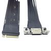 Удлинительный кабель M.2 на Oculink 4i, кабель с серебряным покрытием PCIe4.0 Gen4 для адаптера M.2 M Key NVME на SFF8611